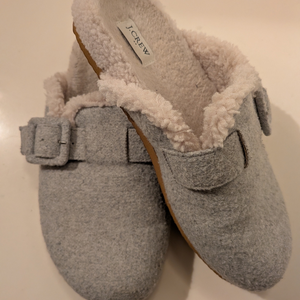 J CREW Gray Clog Slippers | US 6